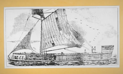 Barco de quilla del Mississippi (grabado)