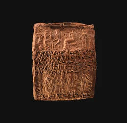 Estuche de tablilla cuneiforme impreso con cuatro sellos cilíndricos, c.20º-19º siglo a.C.