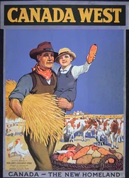 Póster promoviendo la inmigración a Canadá