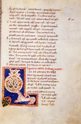 Miniatura página del Antiguo Testamento. Siglo XIII. Era carolingia.