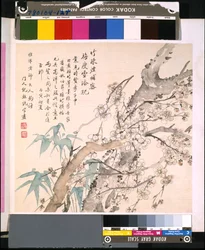 Álbum de flores y pájaros, fecha desconocida (tinta y color sobre seda)
