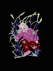 Campesino con hierbas. Recorte de papel pintado o "Jian Zhi", arte popular chino, Pekín.