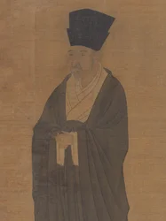 Retrato de Bi Shichang, del conjunto Cinco ancianos de Suiyang, antes de 1056 (hoja de álbum; tinta y color sobre seda)