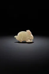 Colgante en forma de conejo, dinastía Shang tardía-Zhou occidental temprana