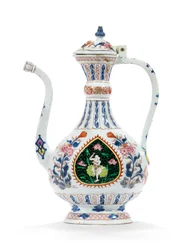 Jarra y tapa Rose-Imari para el mercado de Oriente Medio, segundo cuarto del siglo XVIII