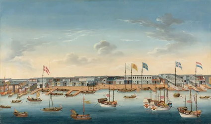 Los Hongs en Cantón, c.1780