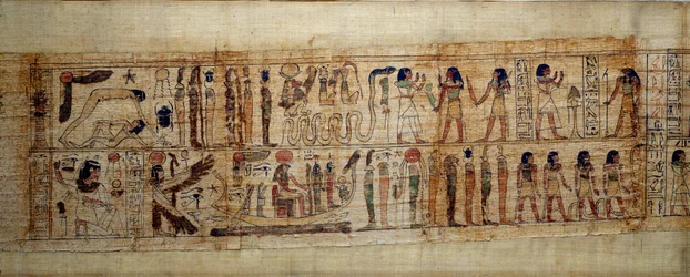 Arte egipcio antiguo: Papiro mitológico de Serimen