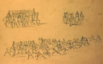 Un boceto de caballos