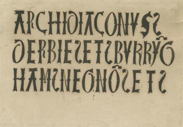 Iglesia de Barton under Needwood - inscripciones: facsímil en tinta