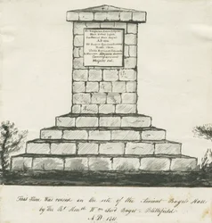 Blithfield - Memorial en el sitio del Antiguo Bagots Hall