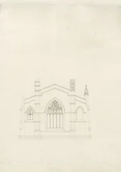 Burton-upon-Trent - Iglesia de la Santísima Trinidad: dibujo, nd [?1820s]