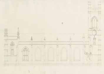 Iglesia de la Santísima Trinidad en Burton-upon-Trent: dibujo