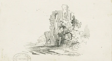 Croxden Abbey: dibujo a pluma y tinta, nd [?s. XIX] (dibujo)
