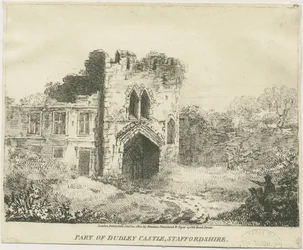 Castillo de Dudley - La Casa de la puerta: litografía, nd [c 1801]
