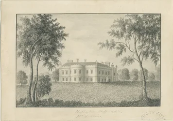 Hatherton Hall: dibujo a lápiz, nd [c 1860]