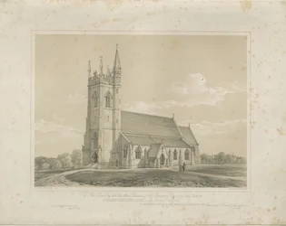 Leek - Iglesia de San Lucas: litografía, nd [?mediados del siglo XIX]