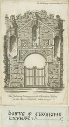 Lichfield - Puerta de la Casa de los Coristas: grabado