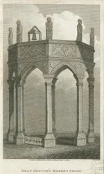 Lichfield - Plaza del Mercado: grabado, nd [c 1805]