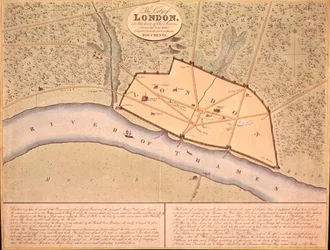 Mapa de Londres en tiempos sajones, c.900-950 AD