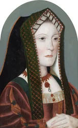 Retrato de una dama, supuestamente Lady Margaret Percy, condesa de Cumberland (óleo sobre tabla)
