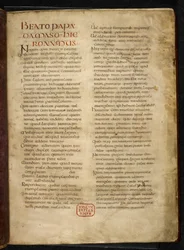 Royal MS Q E VI f.2r Página de los Evangelios (la 