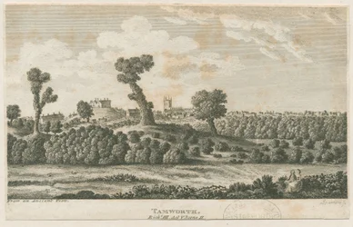 Castillo de Tamworth: grabado, nd [?siglo XIX]