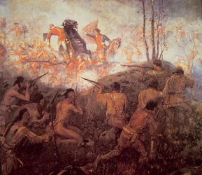 La muerte del General Braddock cerca de Fort Duquesne