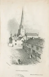 Iglesia de Uttoxeter - litografía