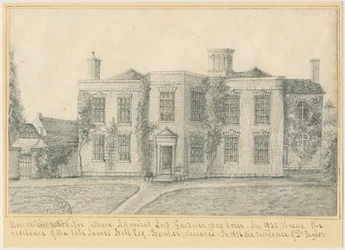 Uttoxeter Town - Lugar de nacimiento del almirante Lord Gardner: dibujo a lápiz