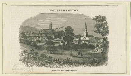 Wolverhampton - Vista Distante [desde el Camino Penn]: grabado en madera, nd [siglo XIX]