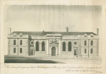 Wolverhampton - Escuela de Gramática: grabado, nd [1797]