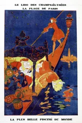 Cartel publicitario para el cabaret du Lido en los Campos Elíseos, París