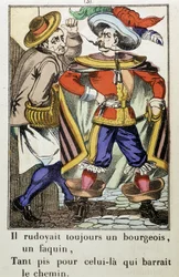 Capitán Fracasse: "Siempre rudo con un burgués..." novela de Théophile Gautier (1811-1872) - Imagen de Epinal