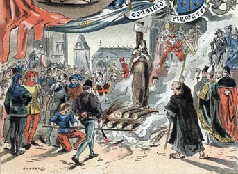 Juana de Arco conducida al carnicero", Guerra de los Cien Años