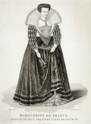 Retrato de Margarita de Valois, conocida como Reina Margot (1553-1615), Reina de Navarra, primera esposa de Enrique IV