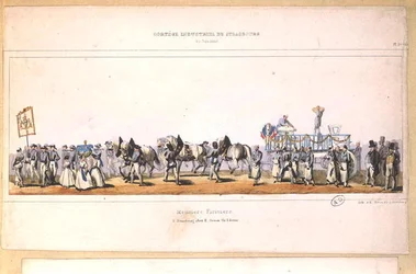 Procesión de los molineros en Estrasburgo, 25 de junio de 1840