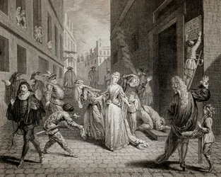 Terror (1793-1794): Los comediantes italianos (interpretando personajes de la Commedia dell
