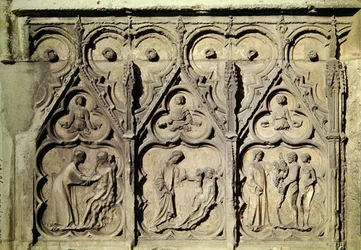 La historia de Adán y Eva, del portal norte de la fachada principal