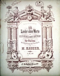 12 Lieder sin palabras acompañados en piano, por Felix Mendelssohn