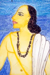Aryabhata (acuarela sobre papel)