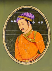 Pintura en miniatura del emperador Jahangir India Asia