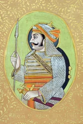 Pintura en miniatura de Maharana Pratap Singh