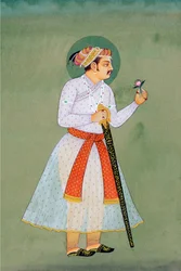 Pintura en miniatura del emperador mogol Jahangir