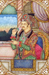 Pintura en miniatura del emperador mogol Jahangir India Asia