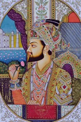 Pintura en miniatura del emperador mogol Shah Jahan India Asia