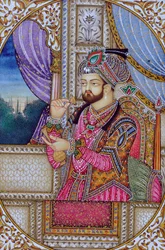 Pintura en miniatura del emperador mogol Shah Jahan India Asia