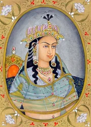 Pintura en miniatura de la reina mogol Mehrunissa India Asia
