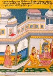 Pintura en miniatura sobre papel, Rag Mal Kosh, Escuela de Nathdwara