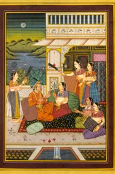Pintura mogol en miniatura, Escenas de amor, India