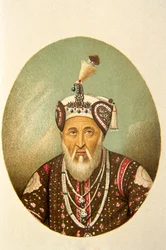 Retrato del emperador mogol Akbar Shah, India